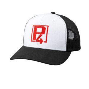 P4 Cap weiß / schwarz