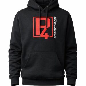 P4 Hoodie schwarz, verschiedene Größen